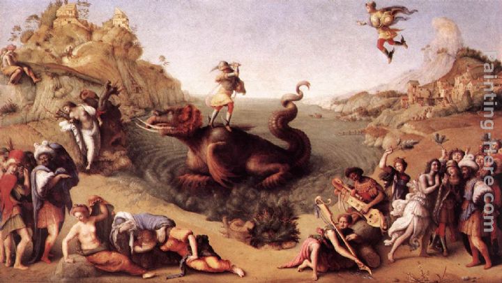 Perseus Frees Andromeda painting - Piero di Cosimo Perseus Frees Andromeda art painting